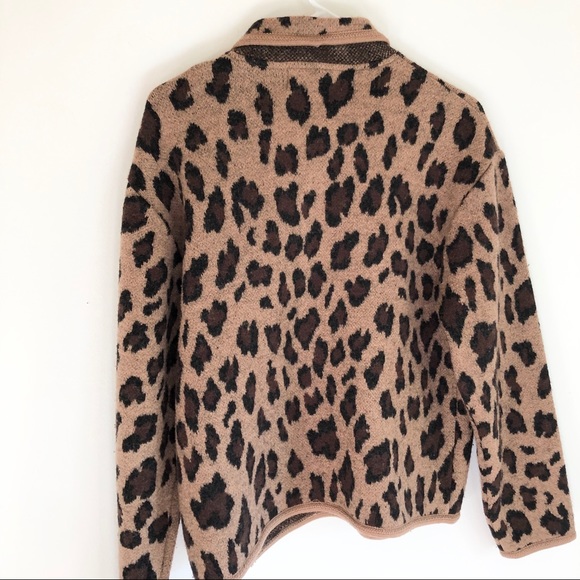 Leopard pattern : Wool jacket zip up - Picture 2 of 7